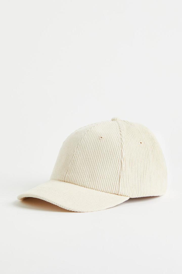 H & M - Corduroy Cap - Beige