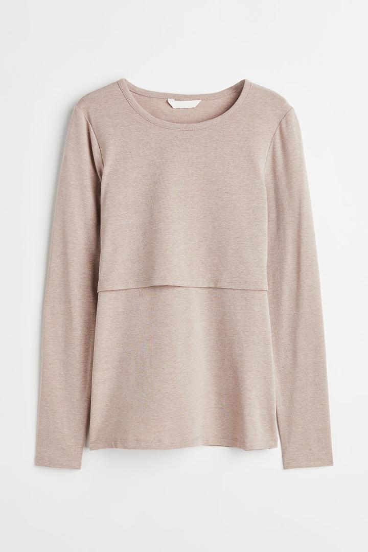H & M - Mama Nursing Top - Beige