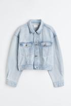 H & M - Crop Denim Jacket - Blue