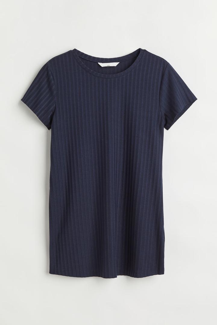 H & M - Mama Ribbed Top - Blue