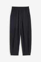 H & M - High Waist Woven Joggers - Black