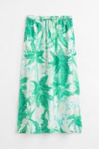 H & M - Calf-length Skirt - Green