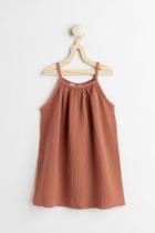 H & M - Double-weave Cotton Dress - Orange
