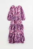 H & M - Chiffon Maxi Dress - Pink