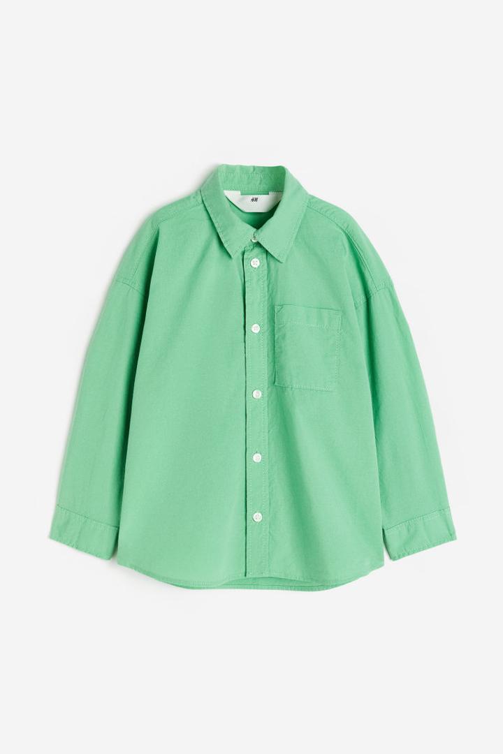 H & M - Long-sleeved Shirt - Green