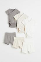 H & M - 6-piece Jersey Set - Gray