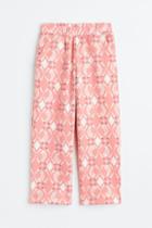 H & M - Straight Printed Joggers - Pink