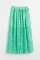 H & M - Patterned Skirt - Green