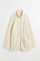 H & M - Cardigan With Zipper - Beige