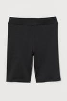 H & M - Ribbed Cycling Shorts - Black
