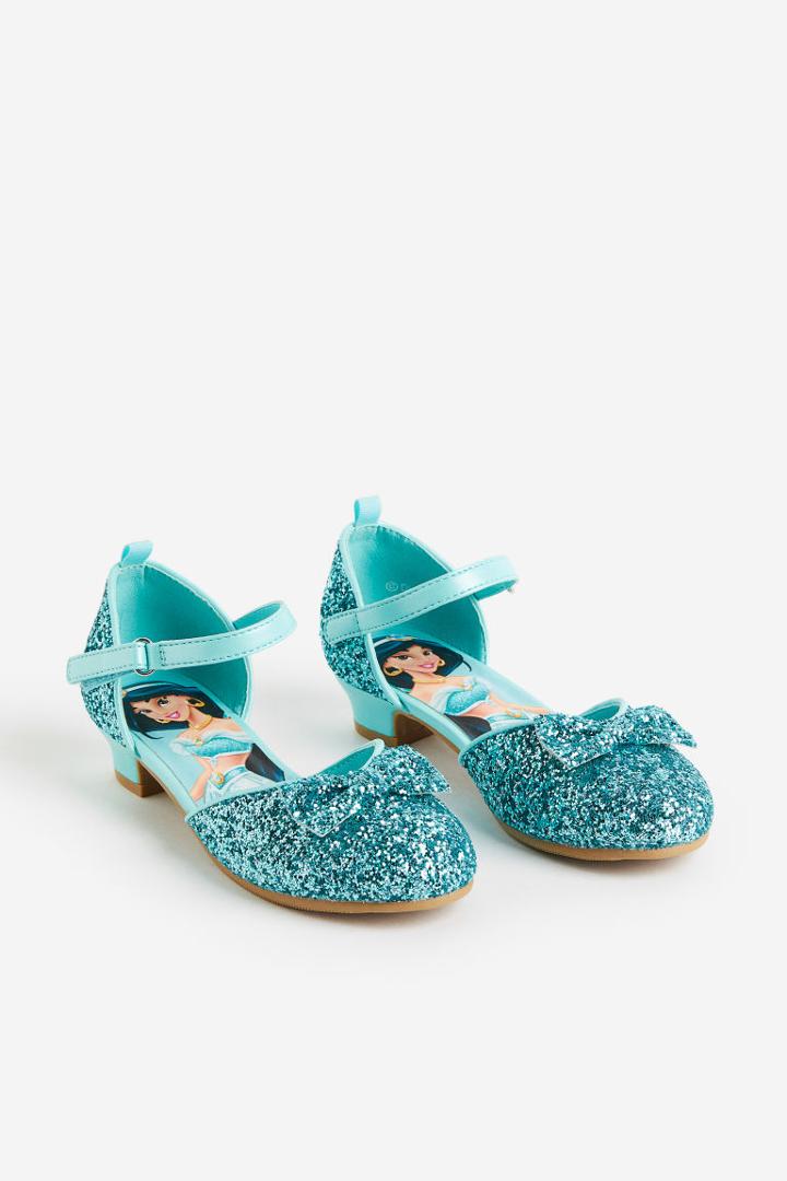 H & M - Glittery Shoes - Turquoise