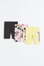 H & M - 3-pack Printed Bike Shorts - Gray