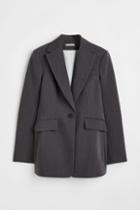 H & M - Fitted Blazer - Gray