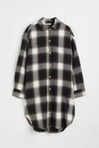 H & M - Long Flannel Shirt - Gray