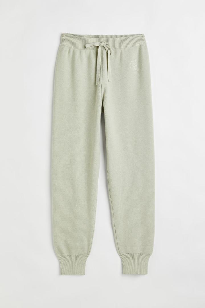 H & M - Soft-knit Joggers - Green
