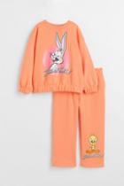 H & M - 2-piece Sweatshirt And Joggers Set - Orange