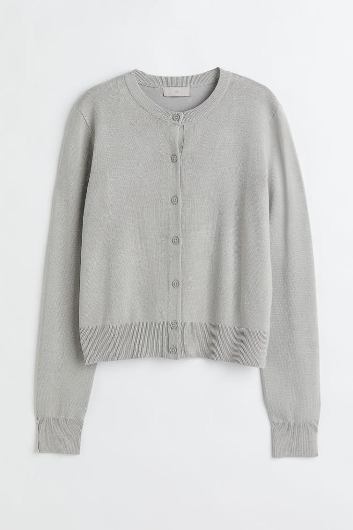 H & M - Fine-knit Cardigan - Brown
