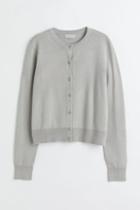 H & M - Fine-knit Cardigan - Brown