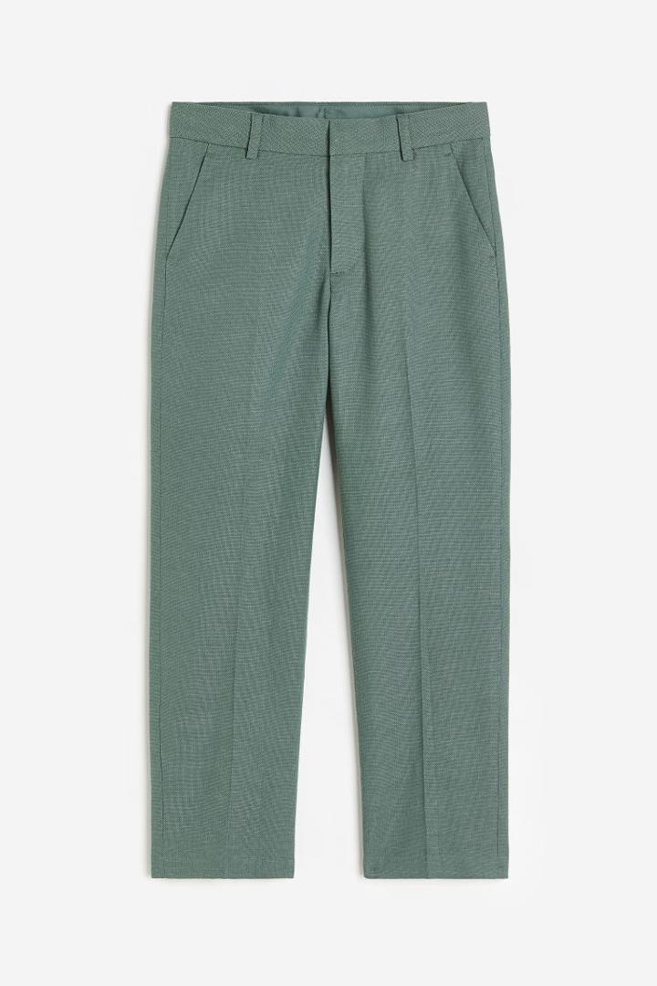 H & M - Textured Suit Pants - Green
