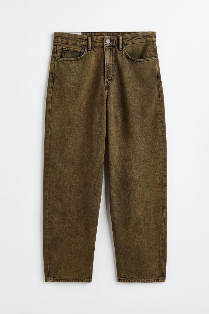 H & M - Loose Jeans - Yellow