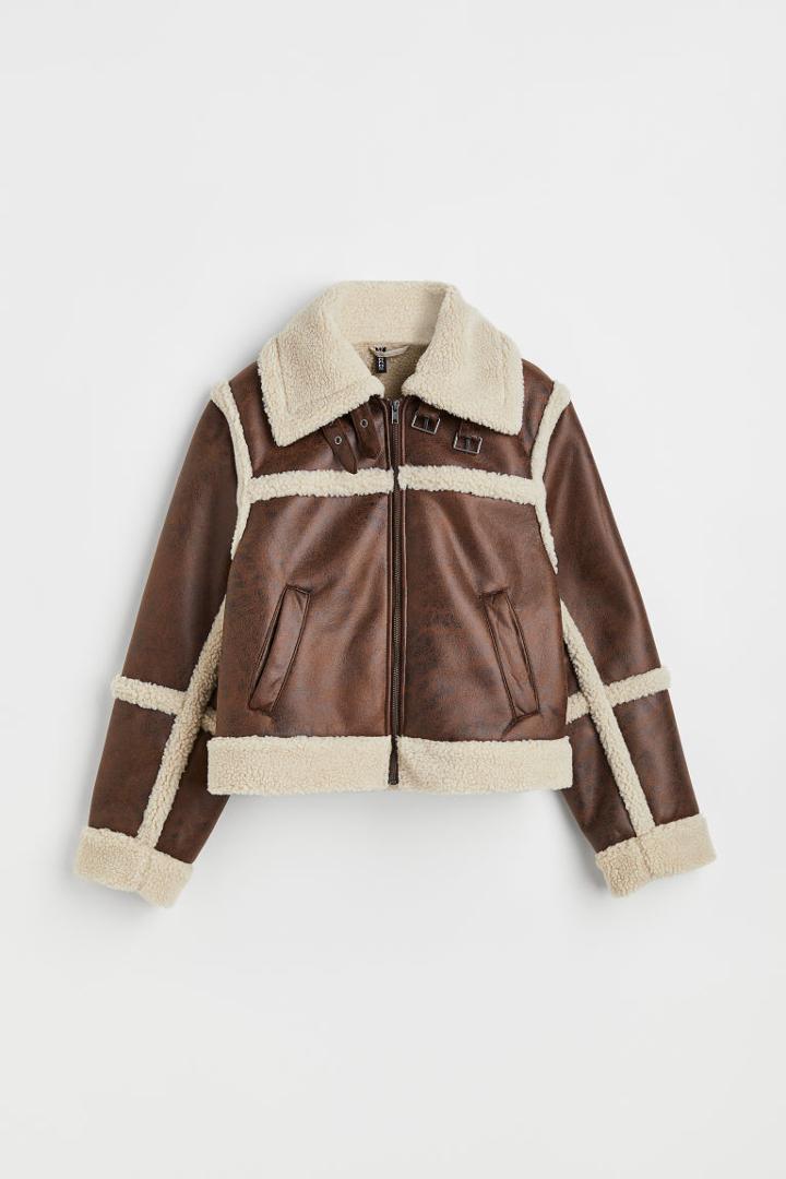 H & M - Fleece-lined Jacket - Brown