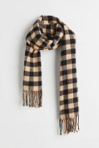 H & M - Jacquard-weave Scarf - Beige