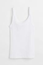H & M - Cotton Tank Top - White