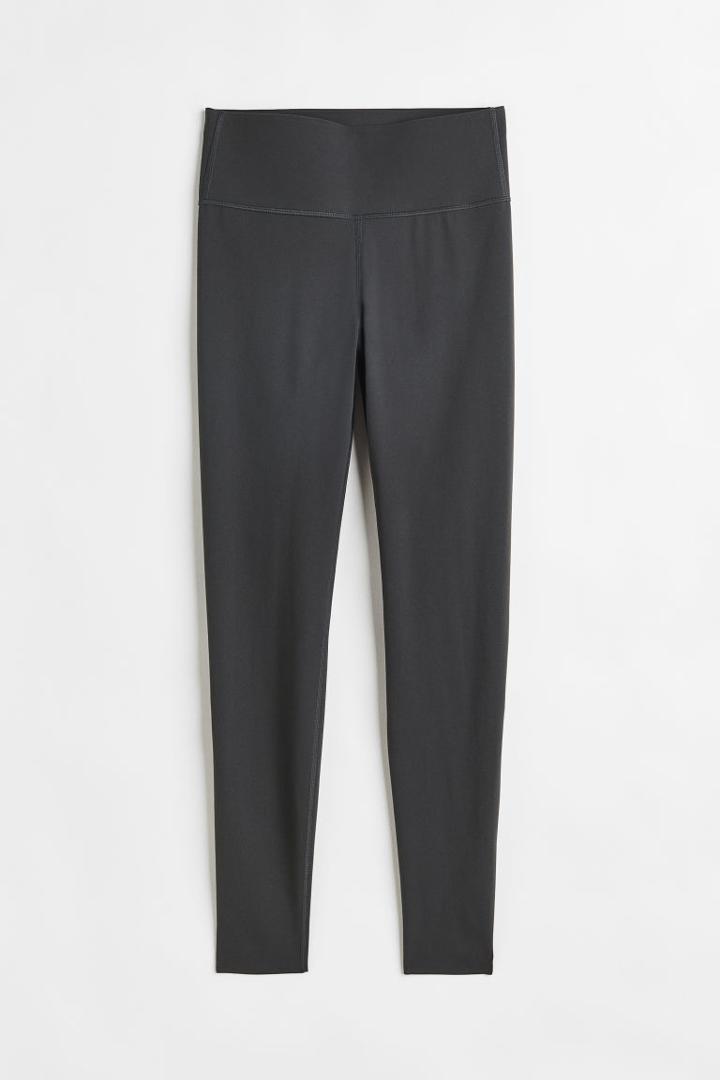 H & M - High Waist Shaping Sports Leggings - Gray