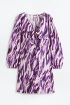 H & M - Mama Tie-detail Dress - Purple