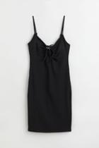 H & M - Ribbed Jersey Bodycon Dress - Black