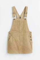 H & M - Corduroy Overall Dress - Beige