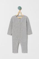 H & M - Rib-knit Cashmere Jumpsuit - Gray