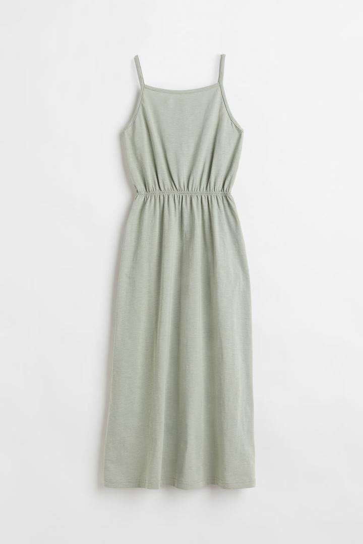 H & M - Cotton Maxi Dress - Green
