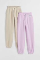 H & M - 2-pack Joggers - Purple