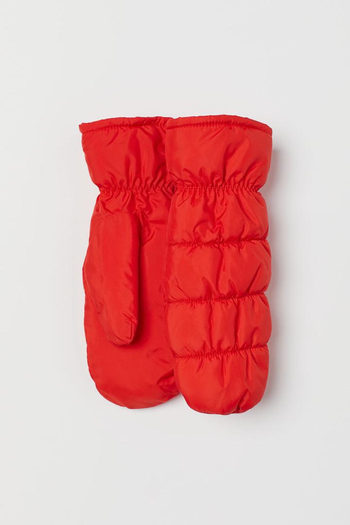 H & M - Padded Mittens - Orange