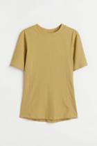 H & M - Ribbed Sports Top - Yellow