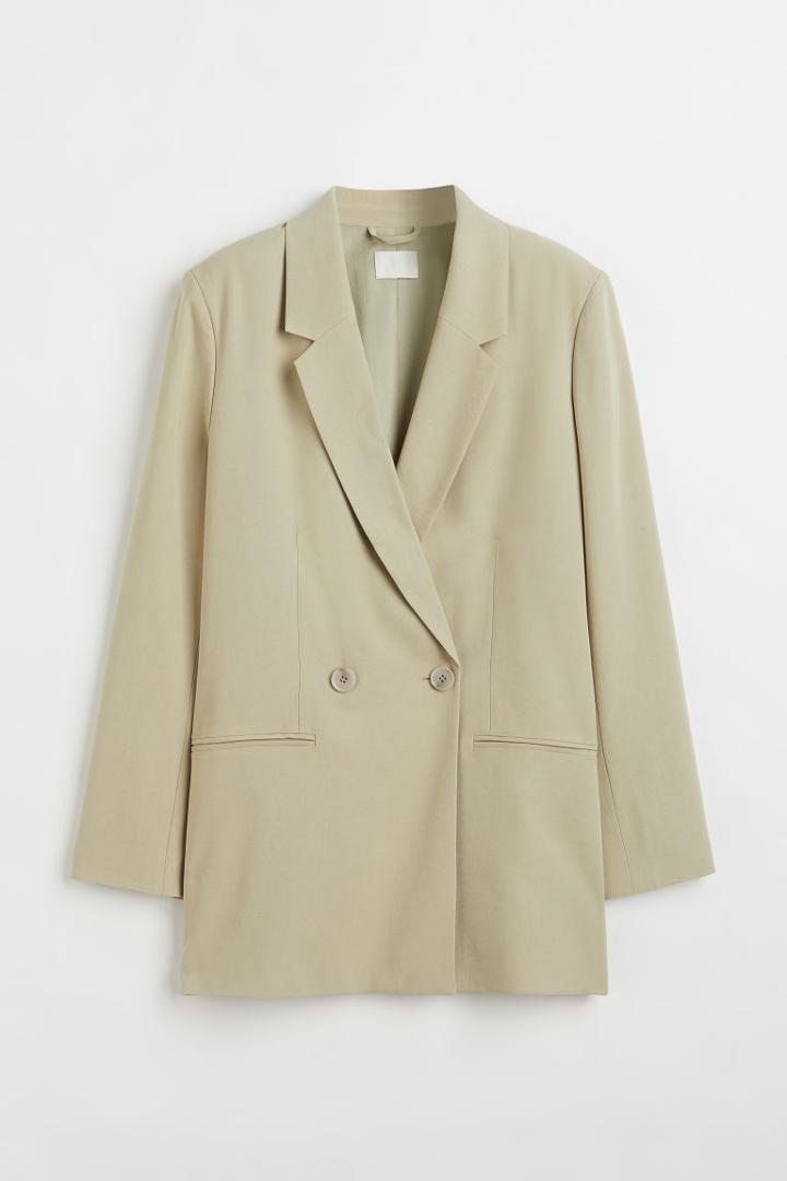 H & M - Double-breasted Jacket - Green