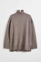 H & M - H & M+ Turtleneck Sweater - Gray