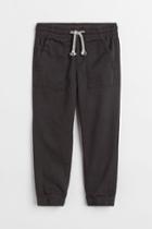 H & M - Twill Pull-on Pants - Black