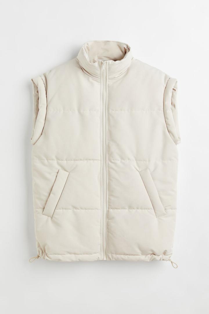 H & M - H & M+ Padded Vest - Beige
