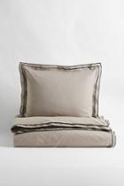 H & M - Linen-blend Twin Duvet Cover Set - Brown