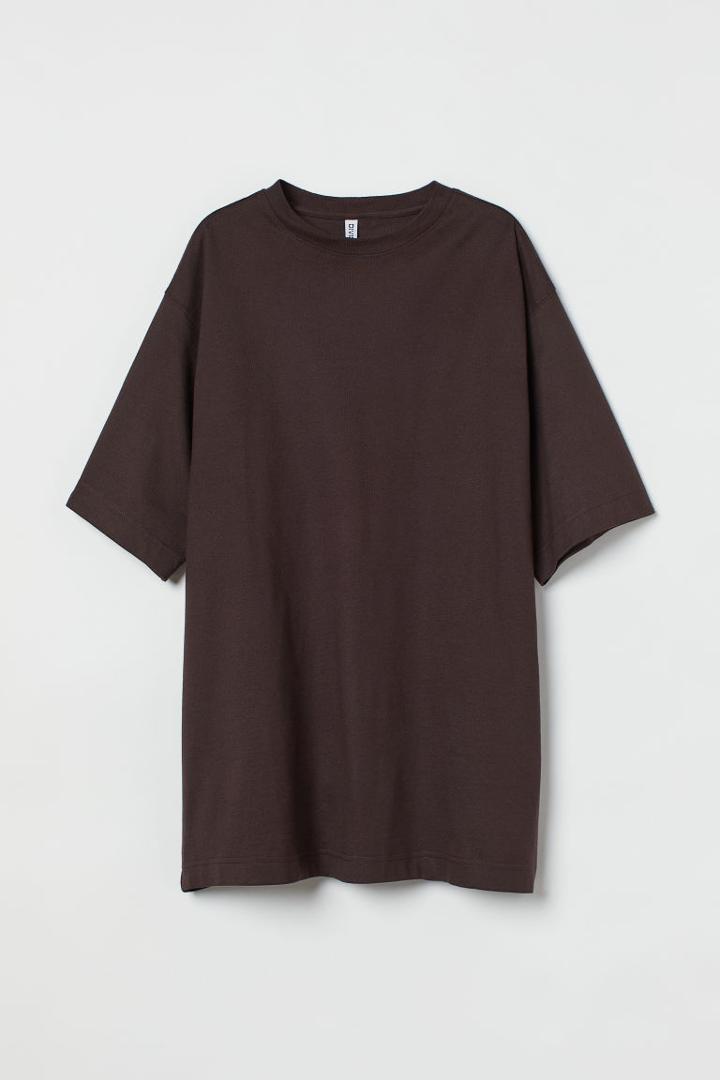 H & M - Oversized T-shirt - Brown