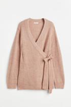 H & M - Mama Before & After Wrap-front Cardigan - Pink