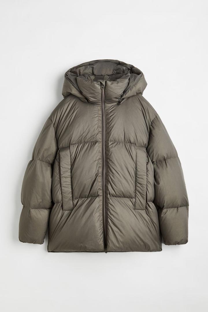 H & M - Oversized Puffer Jacket - Green