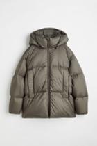 H & M - Oversized Puffer Jacket - Green