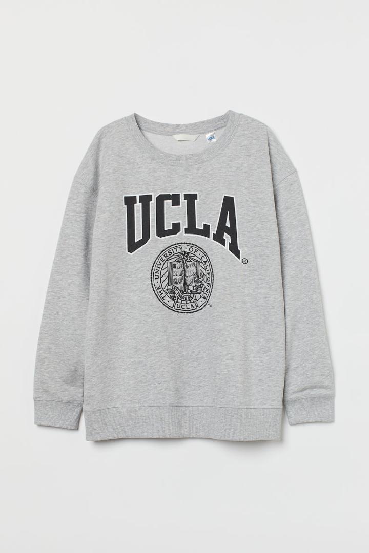 H & M - Mama Printed Sweatshirt - Gray