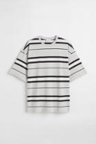 H & M - Oversized Fit Cotton T-shirt - Gray