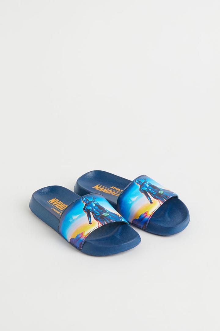 H & M - Printed Pool Shoes - Blue