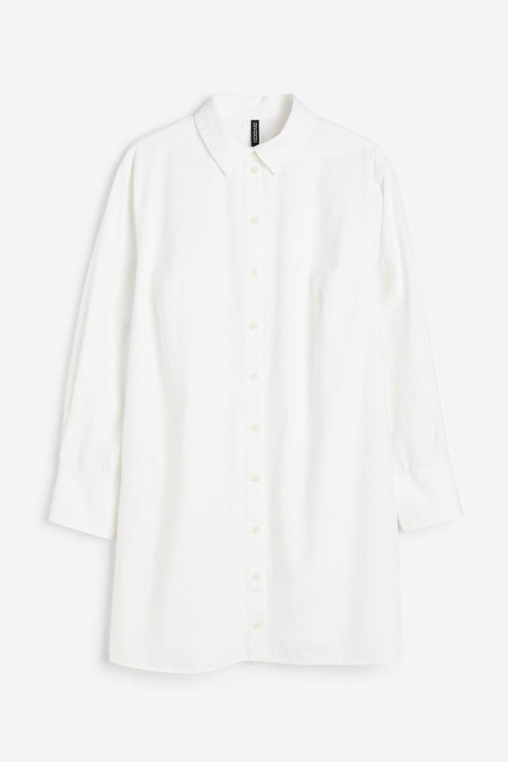 H & M - H & M+ Poplin Shirt Dress - White