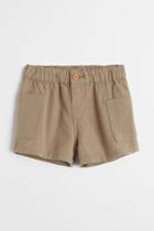 H & M - Patch-pocket Shorts - Beige